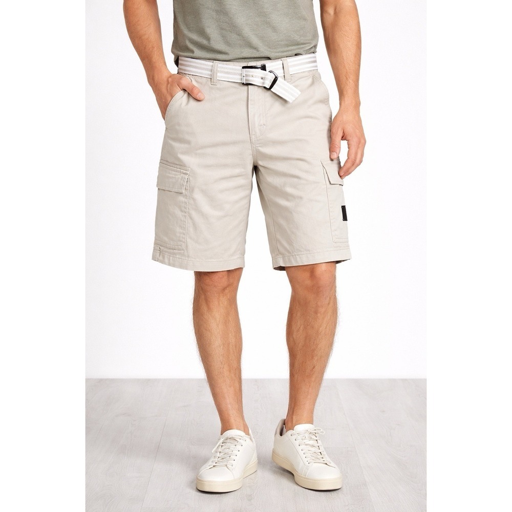 Company Eighty One Cargo Shorts Men's Size 29 Beige Khaki Belted Casual Utility